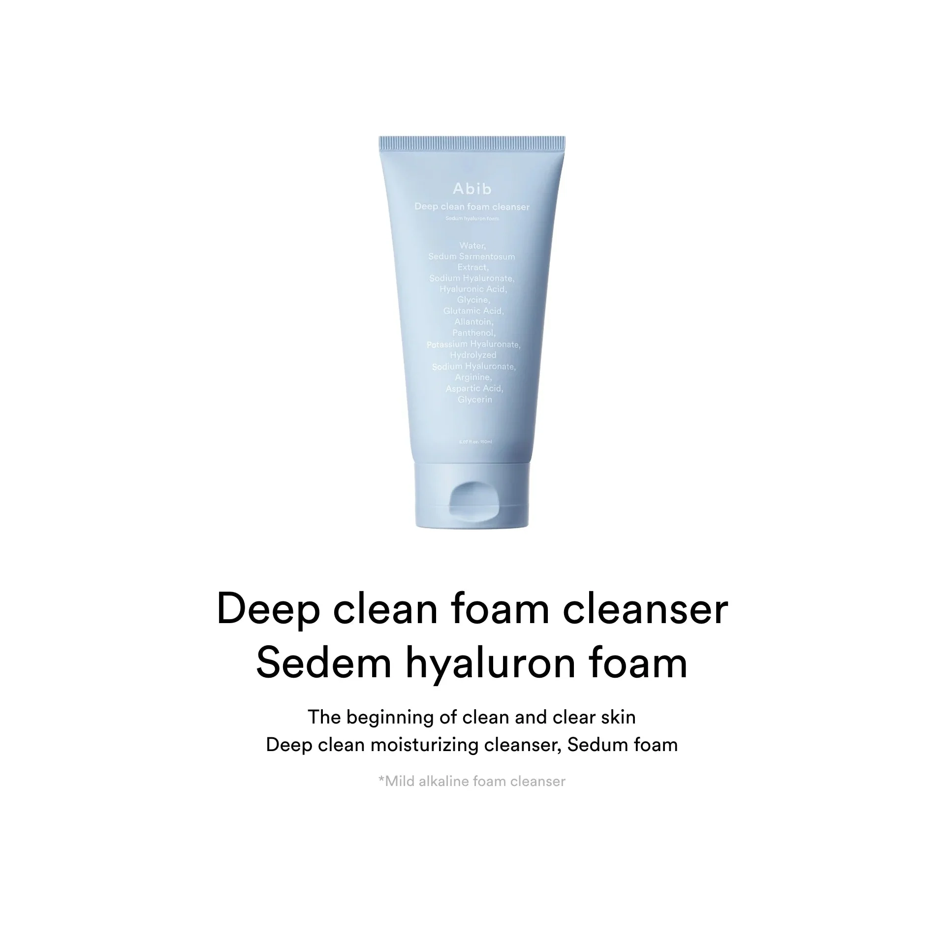 Abib Deep Clean Foam Cleanser #Sedum Hyaluron 150ml - Image 3