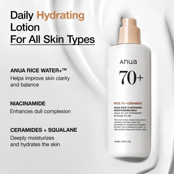 ANUA Rice 70 Intensive Moisturizing Milk 150ml - Image 2