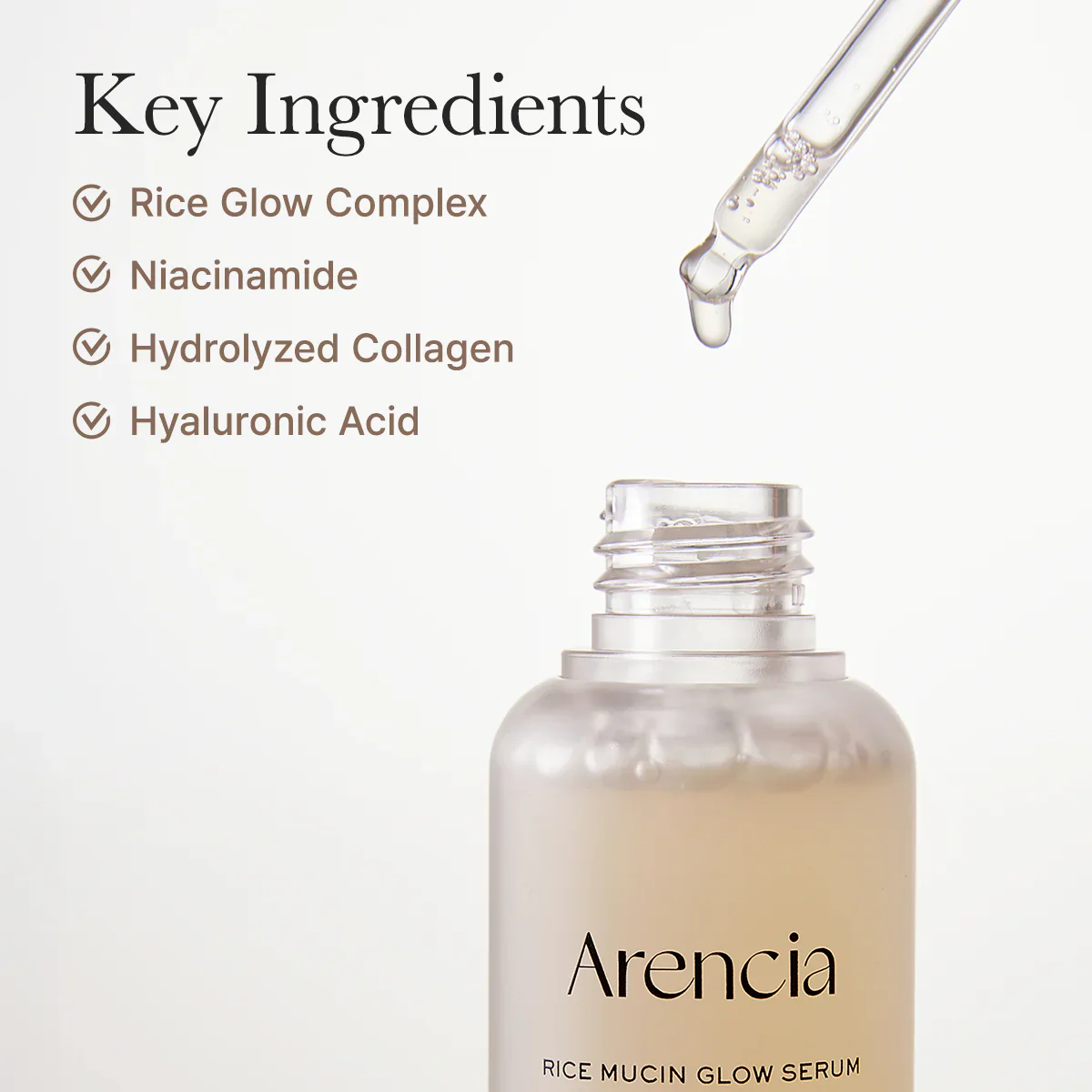 ARENCIA Rice Mucin Glow Serum 30ml - Image 4