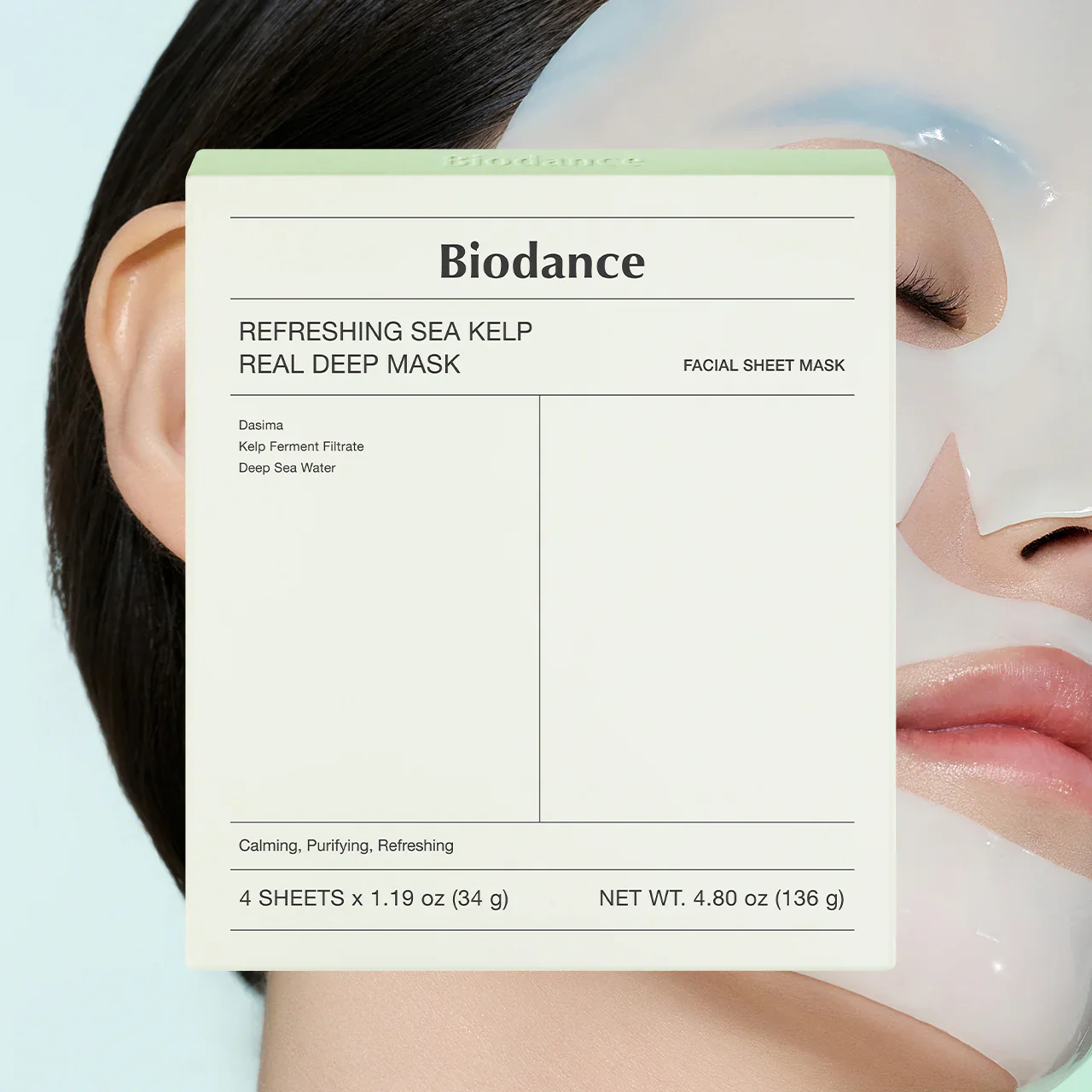 BIODANCE Refreshing Sea Kelp Real Deep Mask (4pcs) - Image 2