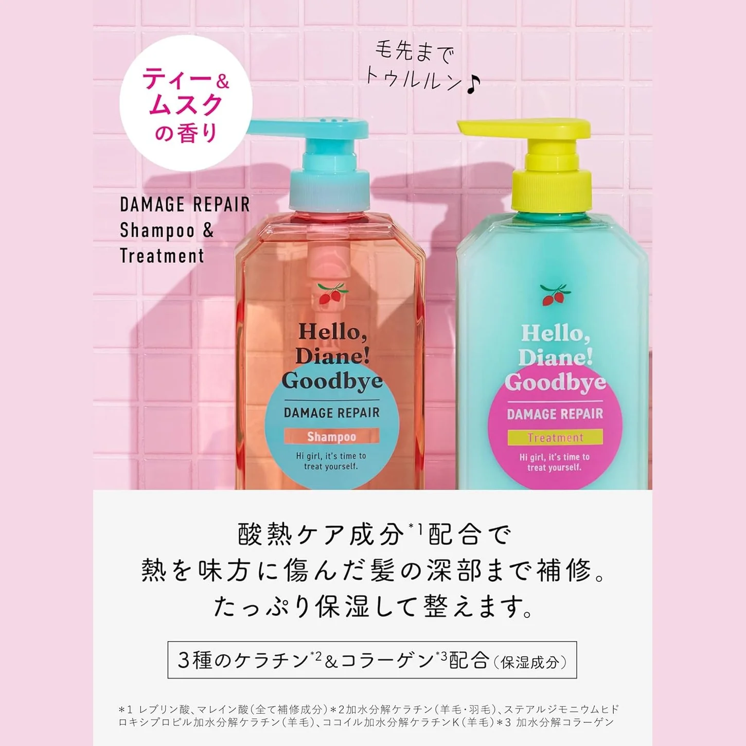 Hello, Diane! Goodbye Damage Repairing Shampoo / Conditioner 400ml - Image 2