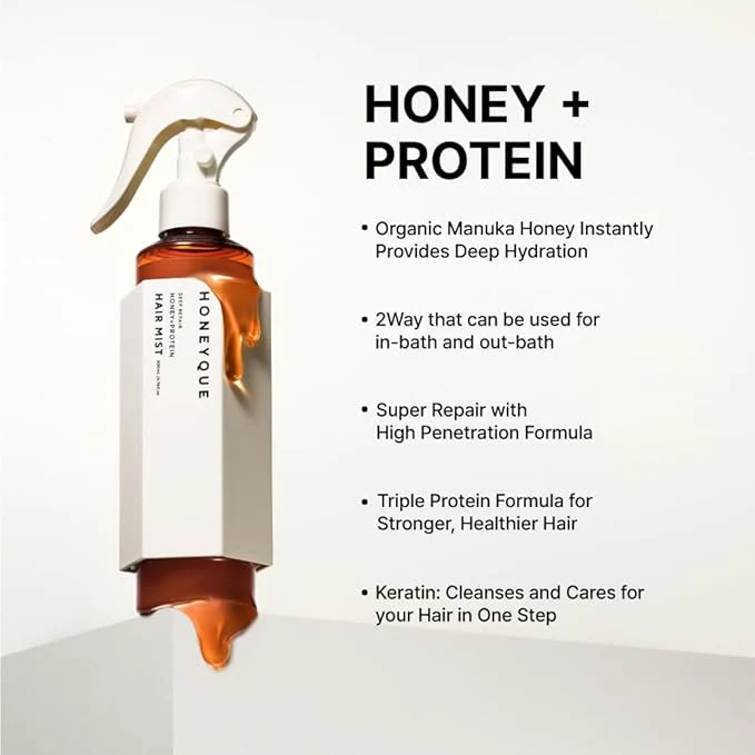 HONEYQUE Deep Repair Honey + Protein Hair Mist 200mL - Image 2