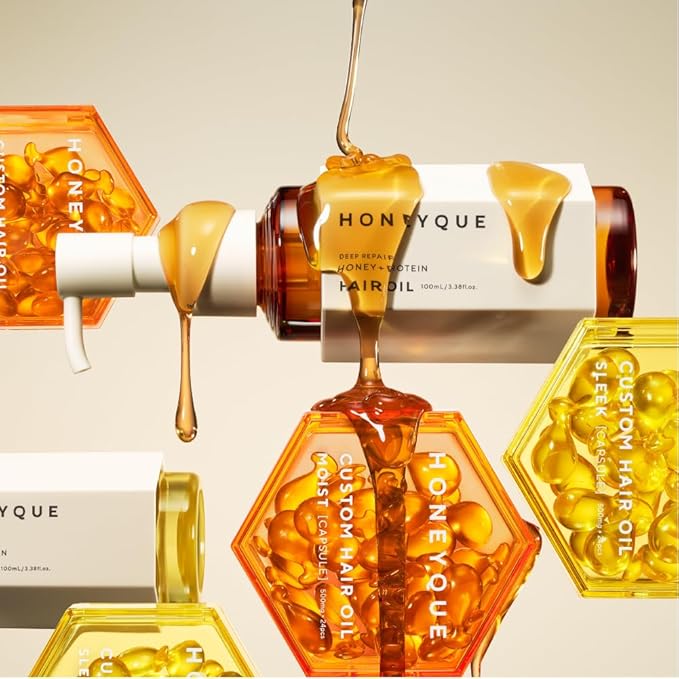 HONEYQUE Deep Repair Honey + Protein Hair Oil Extra Moist 100ml - Image 3