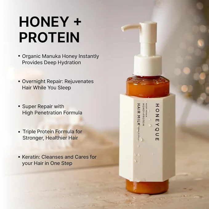 HONEYQUE Night Repair Honey + Protein 2-Way Hair Milk 150mL - Image 3
