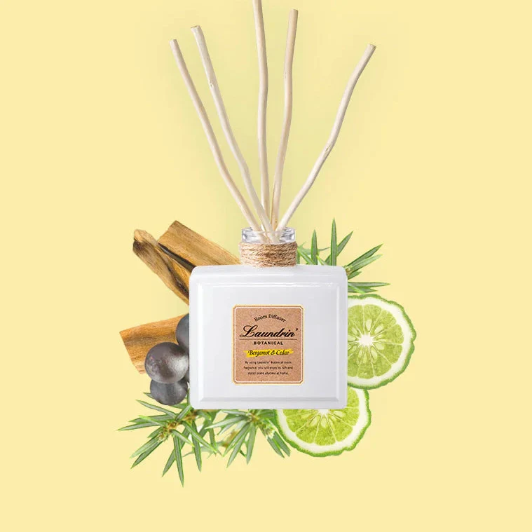 Laundrin Botanical Room Diffuser Bergamot & Cedar 80ml - Image 3