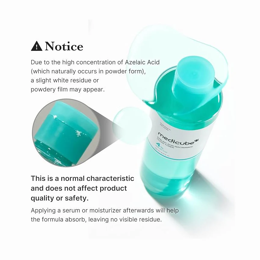 MEDICUBE Azelaic Acid Niacinamide Clarifying Toner 250ml - Image 5