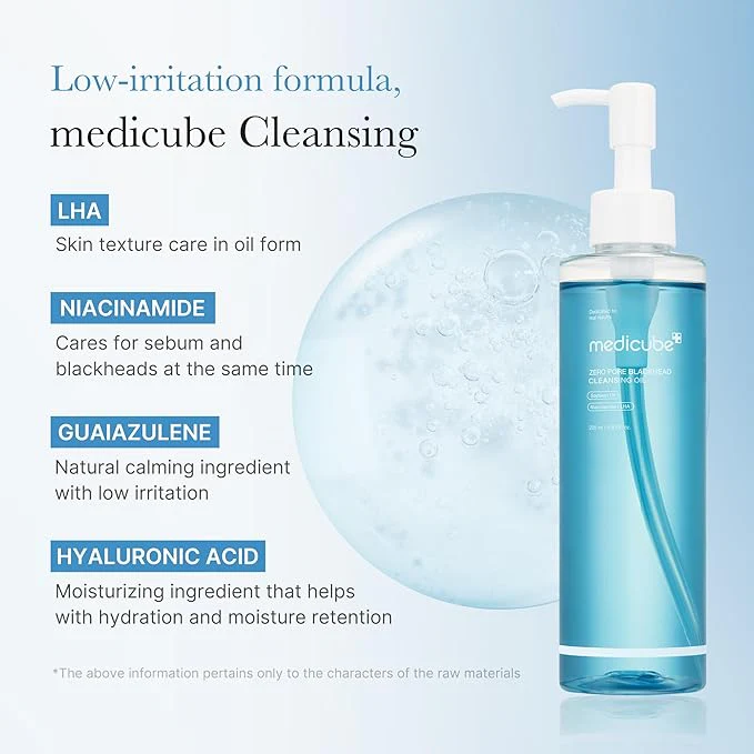 MEDICUBE Zero Pore Blackhead Deep Cleansing Oil 205ml - Image 4