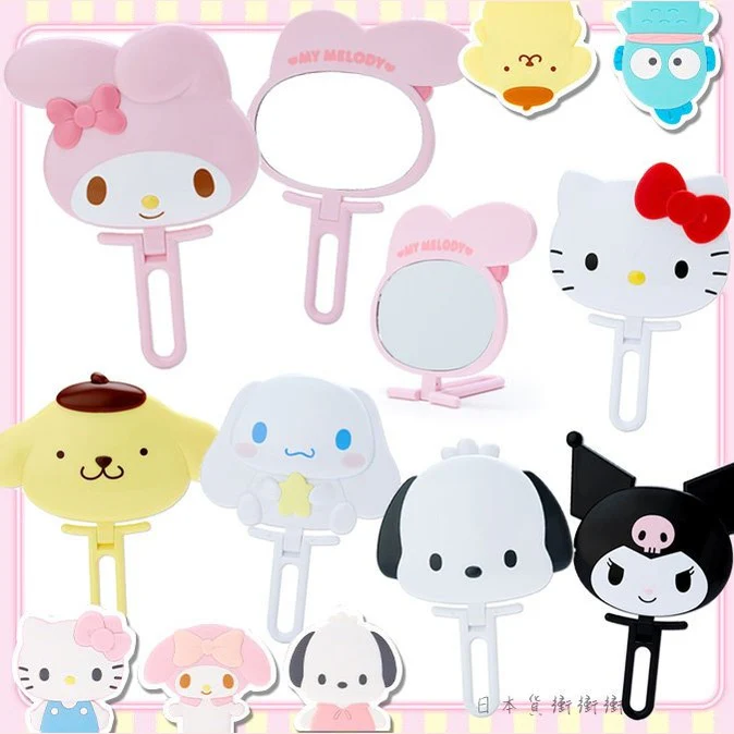 SANRIO Character Face Shape Folding Hand Mirror - Image 5