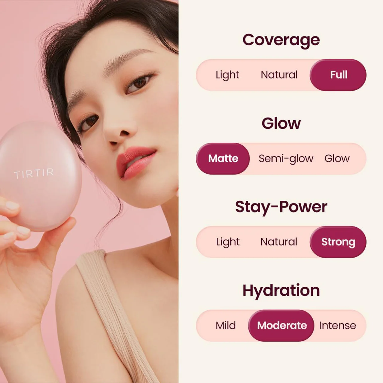 TIRTIR Mask Fit All Cover Pink Cushion Foundation 18g - Image 13